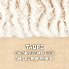 Pet Products Embossed Faux Fur & Suede Orthopedic Pillow Top Mattress Pet Bed for Dogs & Cats - Taupe, Jumbo