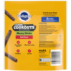 Canine Cookout Soft Dog Treats, Beef Flavored Meaty Sticks, 5.36 Oz Bag