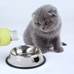 3PCS Pet Bowl Stainless Steel Non-Skid Base Dog Bowl Cat Bowl with 2 Food Scoop