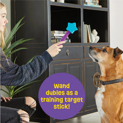 Magic Wand Treat Dispenser: Star - Playful Dog Toy and Puppy Toy, Multi-Color