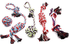 Pacific Pups Product Rope Dog Toys - 5 Pack - Dog Rope Toys for Small Dogs and Medium Dogs