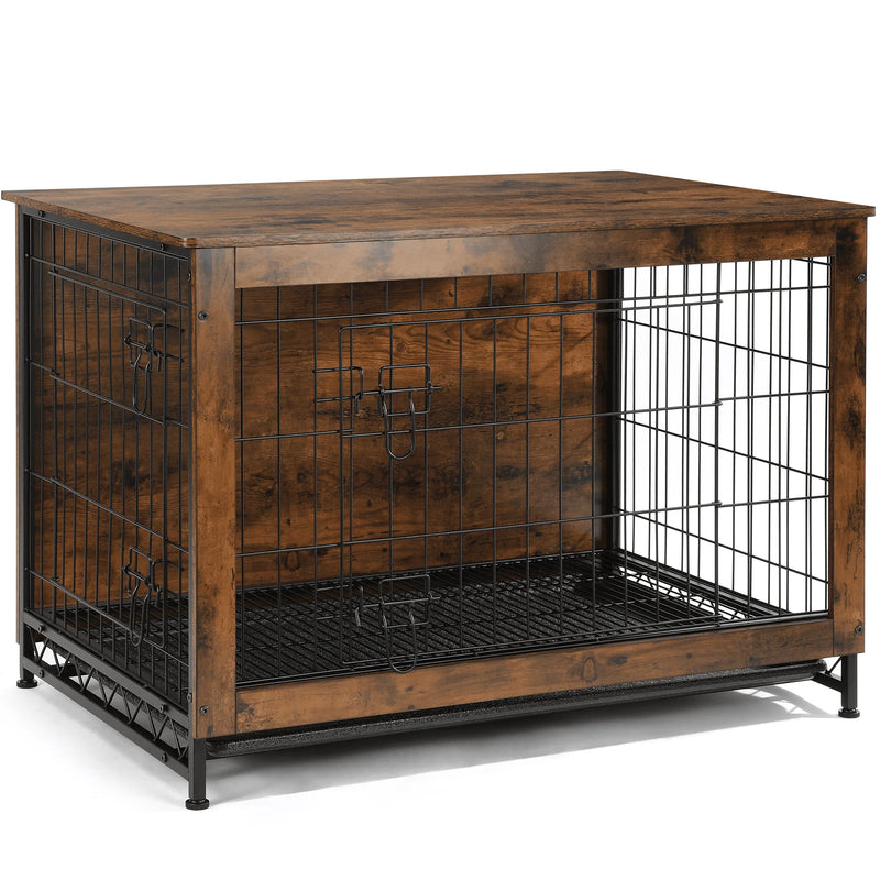 Dog Crate Furniture up to 70 Lbs for Large Dogs, Side End Table, Pet Kennel for Indoor