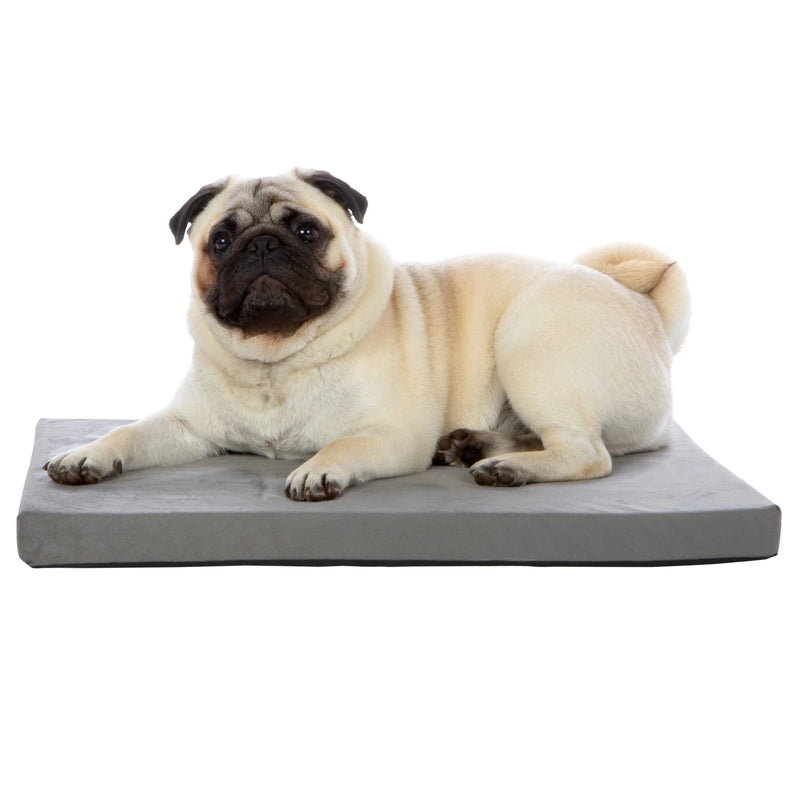 Pet Products Mattress Edition Small Memory Foam Dog Kennel & Crate Mat, Gray