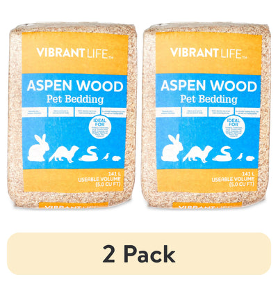 (2 Pack)  141L Aspen Wood Pet Bedding