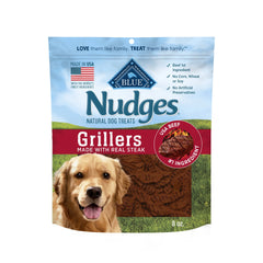 Nudges Grillers Natural Dog Treats, Steak 8-Oz Bag