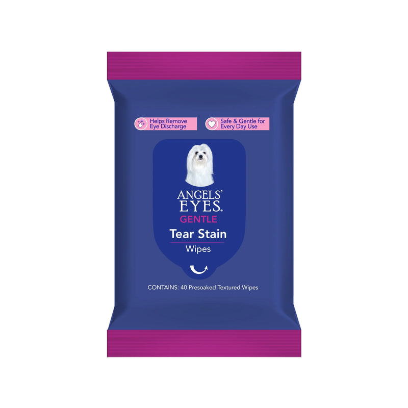 Angels’ Eyes Gentle Tear Stain Wipes for Dogs and Cats, 40 Presoaked Wipes