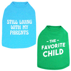 Tshirt, 2Pack, Child/Parents, Green/Blue, XXS